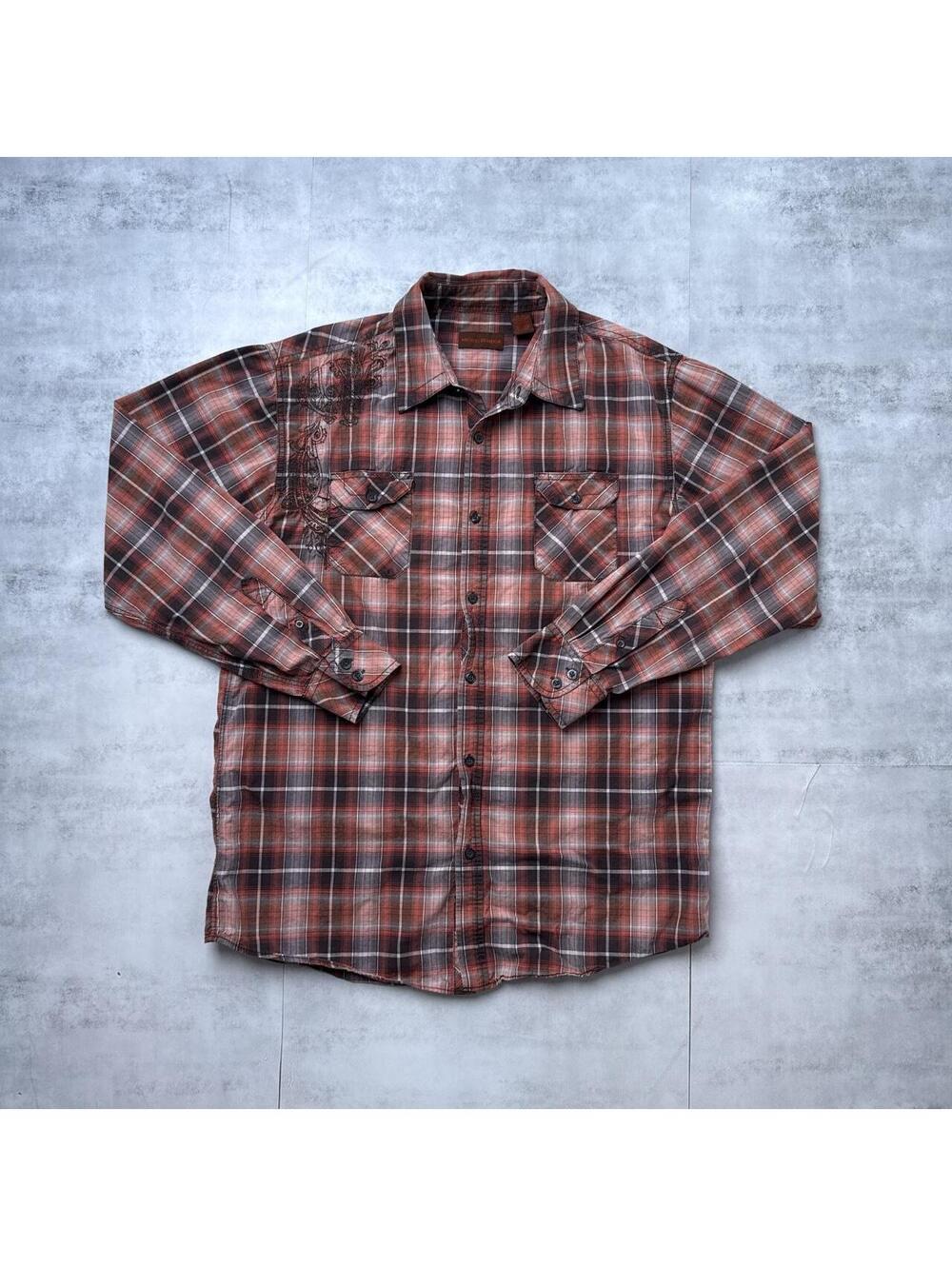 Y2K Michael Brandon 00s Plaid Button Up Shirt